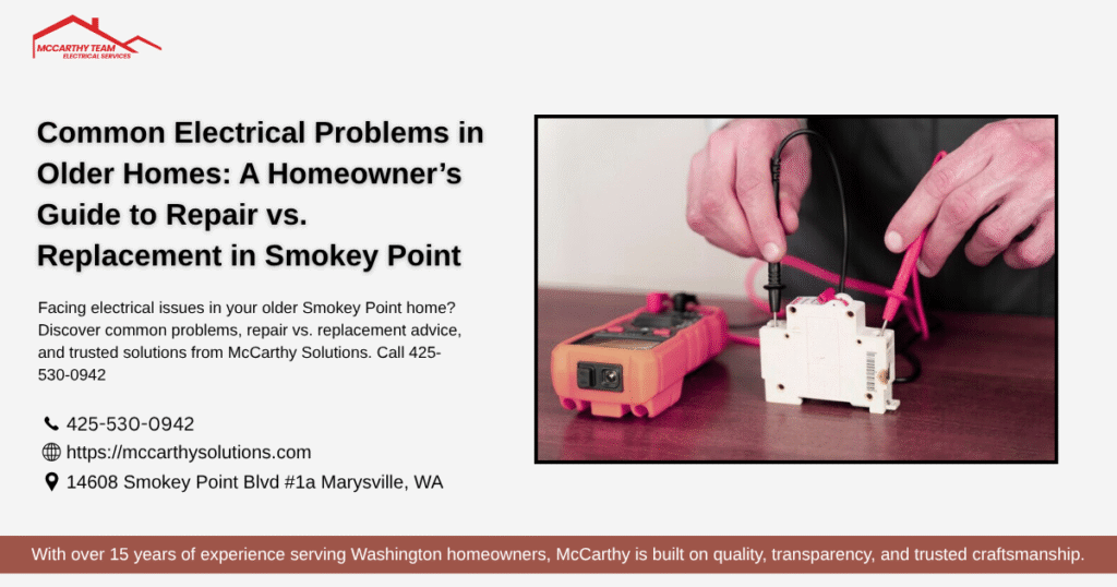 Common Electrical Problems in Older Homes A Homeowner’s Guide to Repair vs. Replacement in Smokey Poi