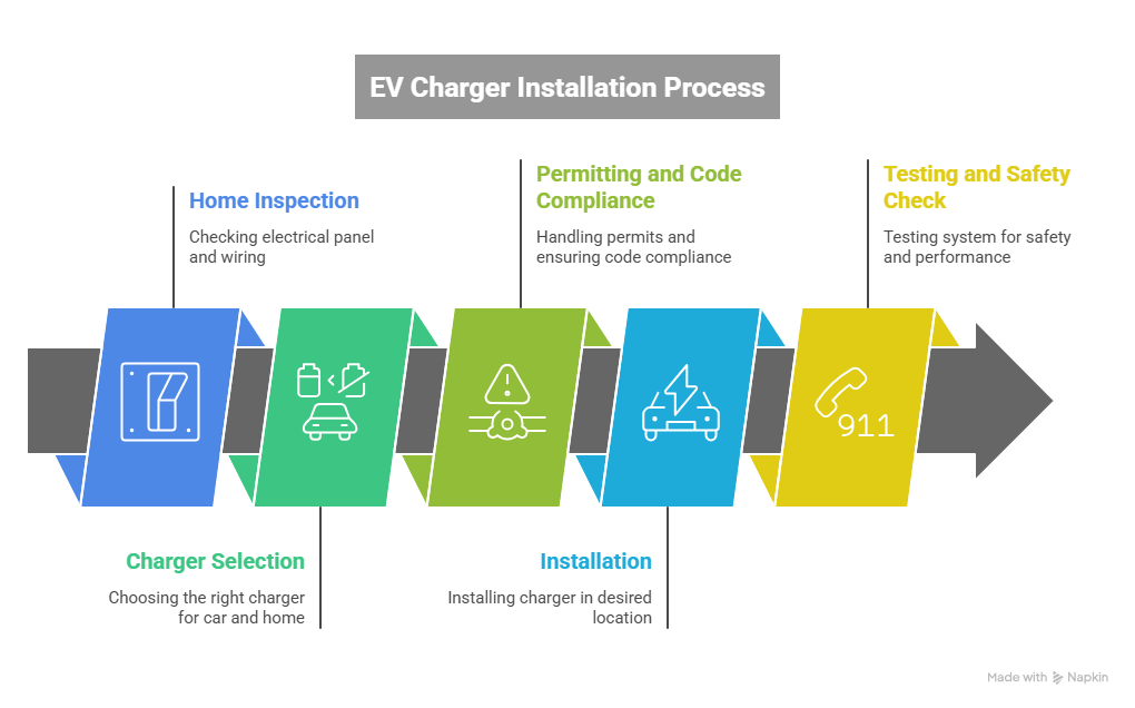 Step-by-Step EV Charger Installation Process - visual selection