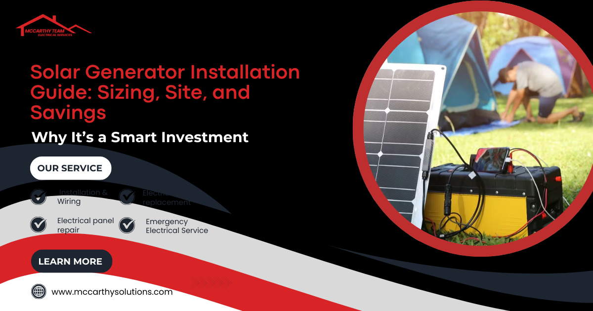 Solar Generator Installation Guide: Sizing, Site, and Savings