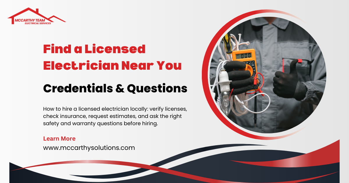 Find a Licensed Electrician Near You: Credentials & Questions